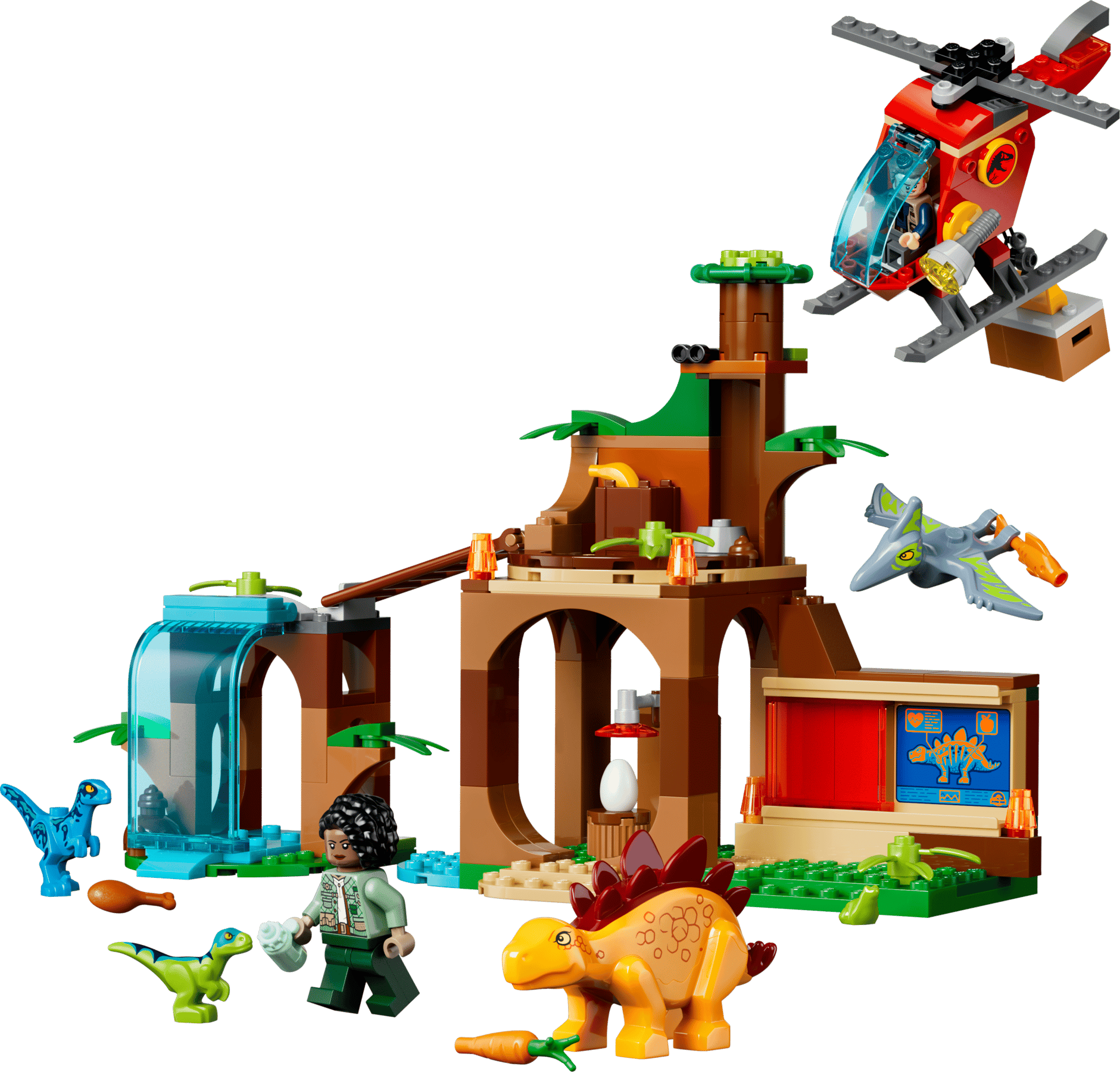 LEGO Jurassic World Záchrana velociraptora, stegosaura a pteranodona 77981