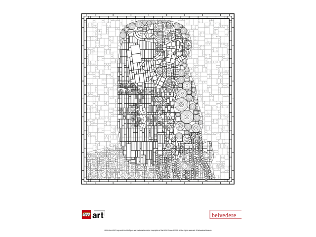 LEGO Insiders odměna Omalovánka LEGO Art Gustav Klimt – Polibek