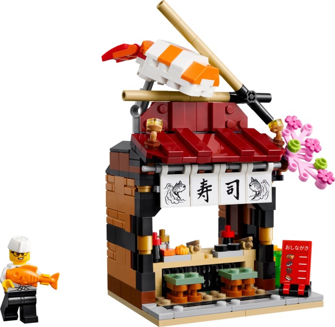 LEGO Restaurace světa: Japonsko 40906, sushi bar s nigiri na střeše