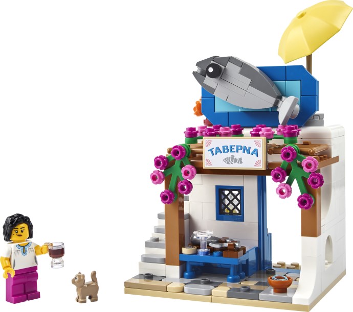 LEGO Restaurace světa: Řecko 40908, taverna s rybou na střeše