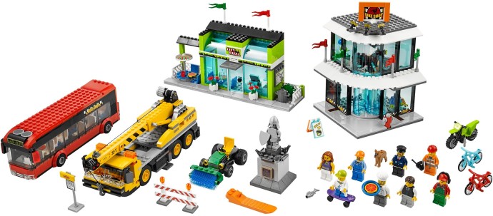 LEGO Town Square 60026 s pizzerií a obchodem s koly