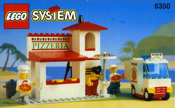 LEGO Pizza To Go 6350 z roku 1994, pizzerie s dodávkou na rozvoz