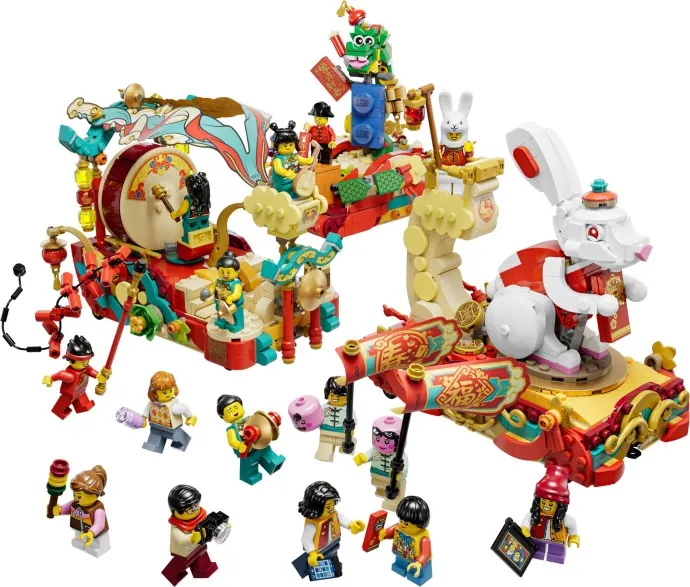 LEGO 80111 Průvod na lunární nový rok s fialovou přilbou astronauta