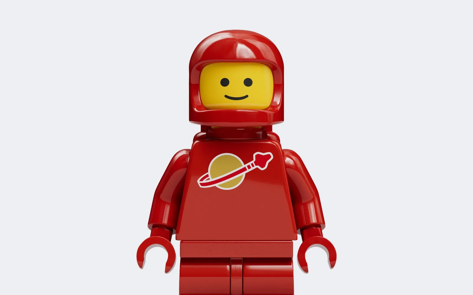 Červený LEGO astronaut z řady Classic Space