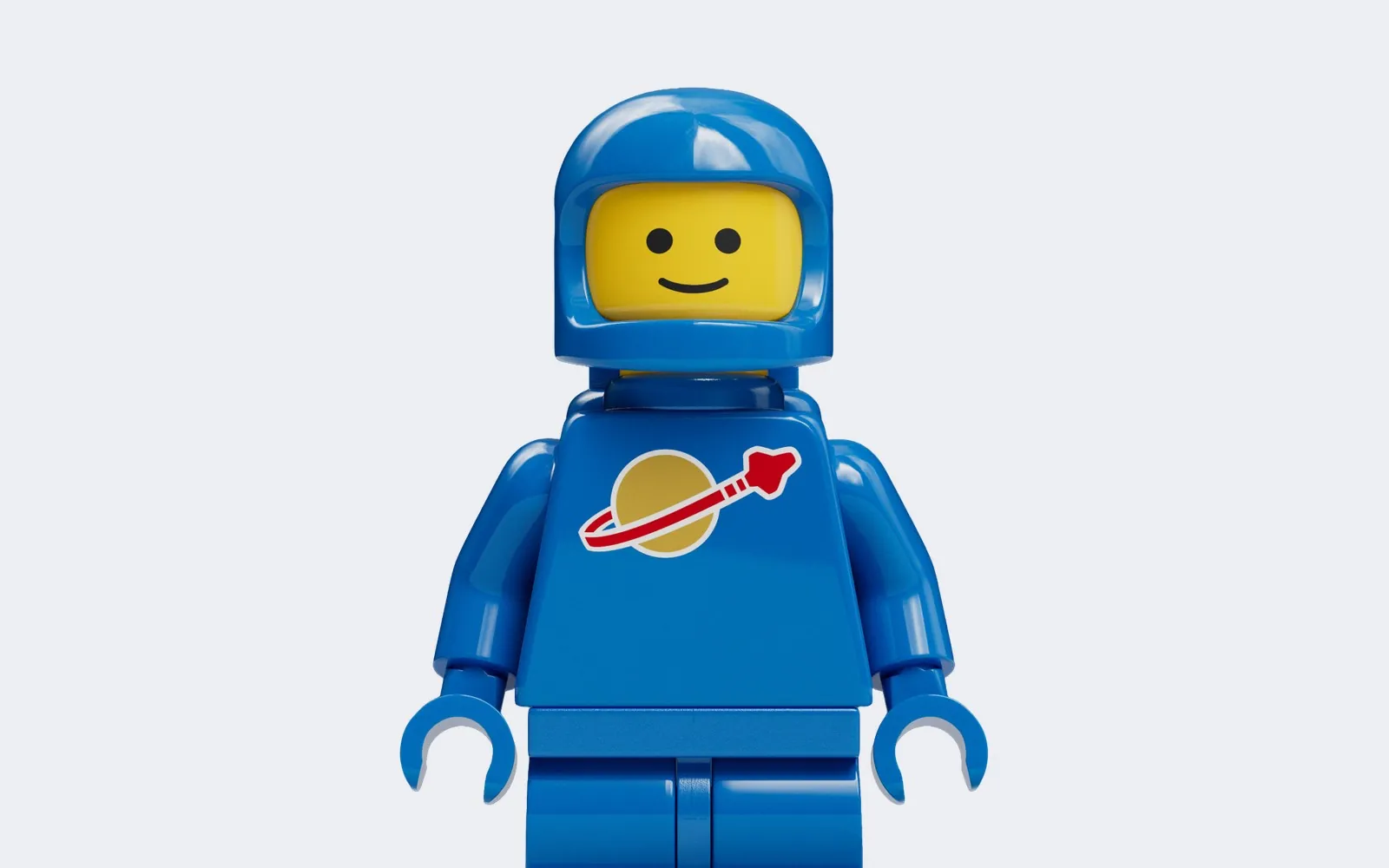 Modrý LEGO astronaut z řady Classic Space