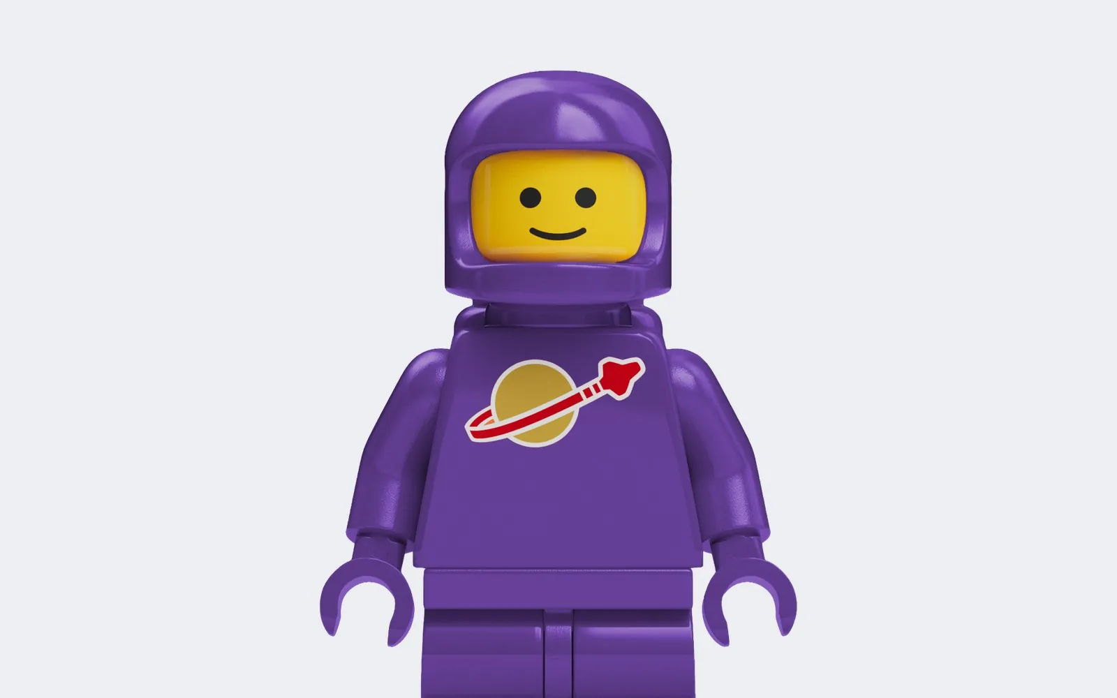 Fialový LEGO astronaut z řady Classic Space