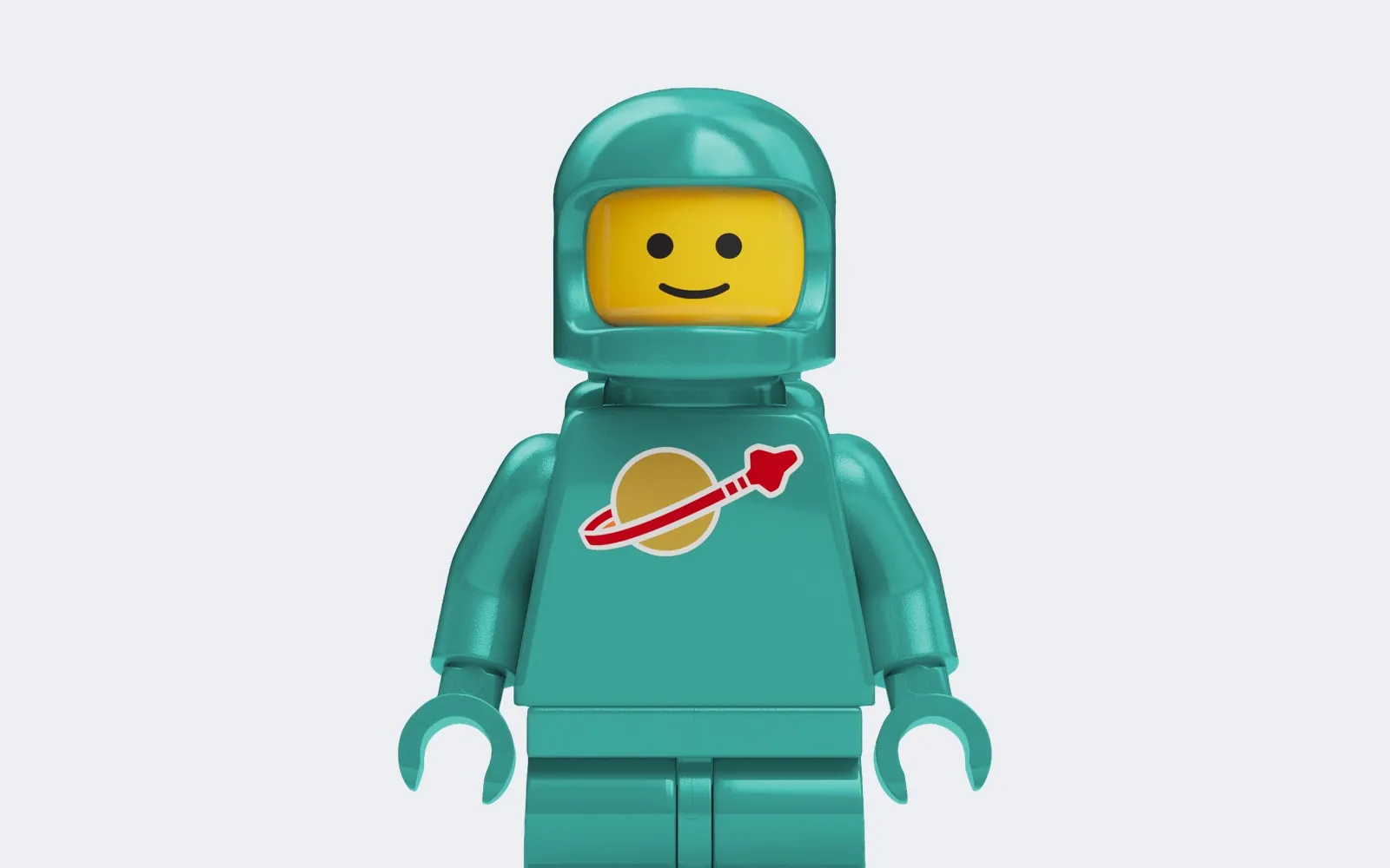 Tyrkysový LEGO astronaut z řady Classic Space