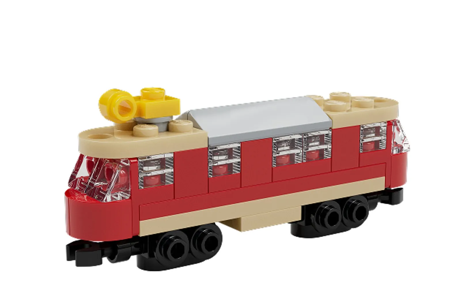 Malá LEGO tramvaj, kterou si 4. a 5. listopadu postavíte v LEGO Store Praha Centrum
